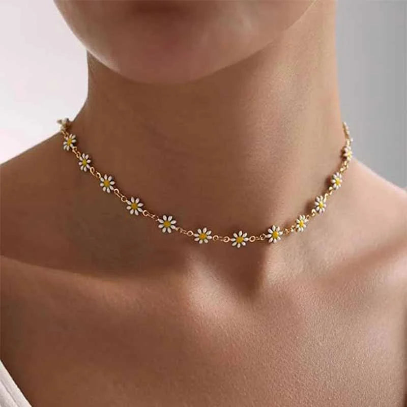 Collier Fleurs Charmantes Pour Femmes