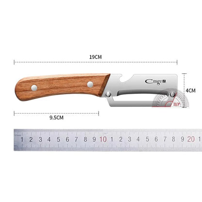 Éplucheur Inox à Poignée en Bois Ergonomique — vue 5