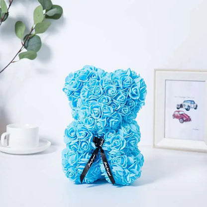 Ours en Rose Éternelle 25 cm Cadeau Romantique — vue 14