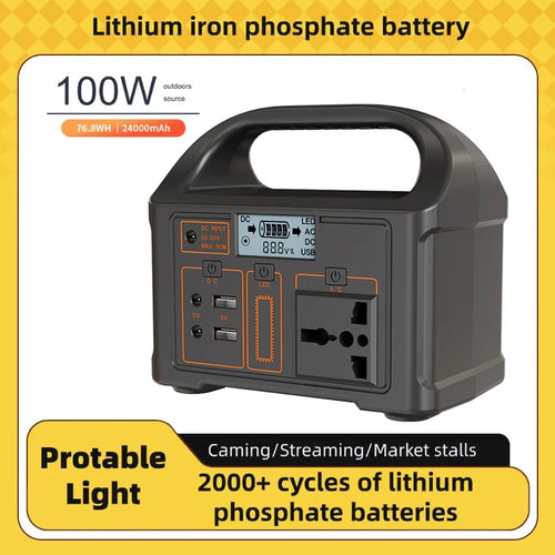 Station d'Energie Solaire Portable 100W pour Camping