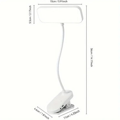 Lampe de Bureau LED Rechargeable USB Clip-on