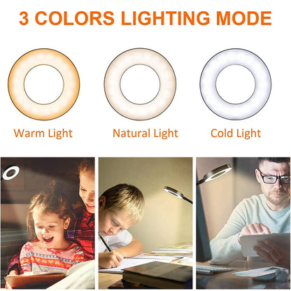 Lampe de Bureau LED 48 LEDs Flexible avec Pinces