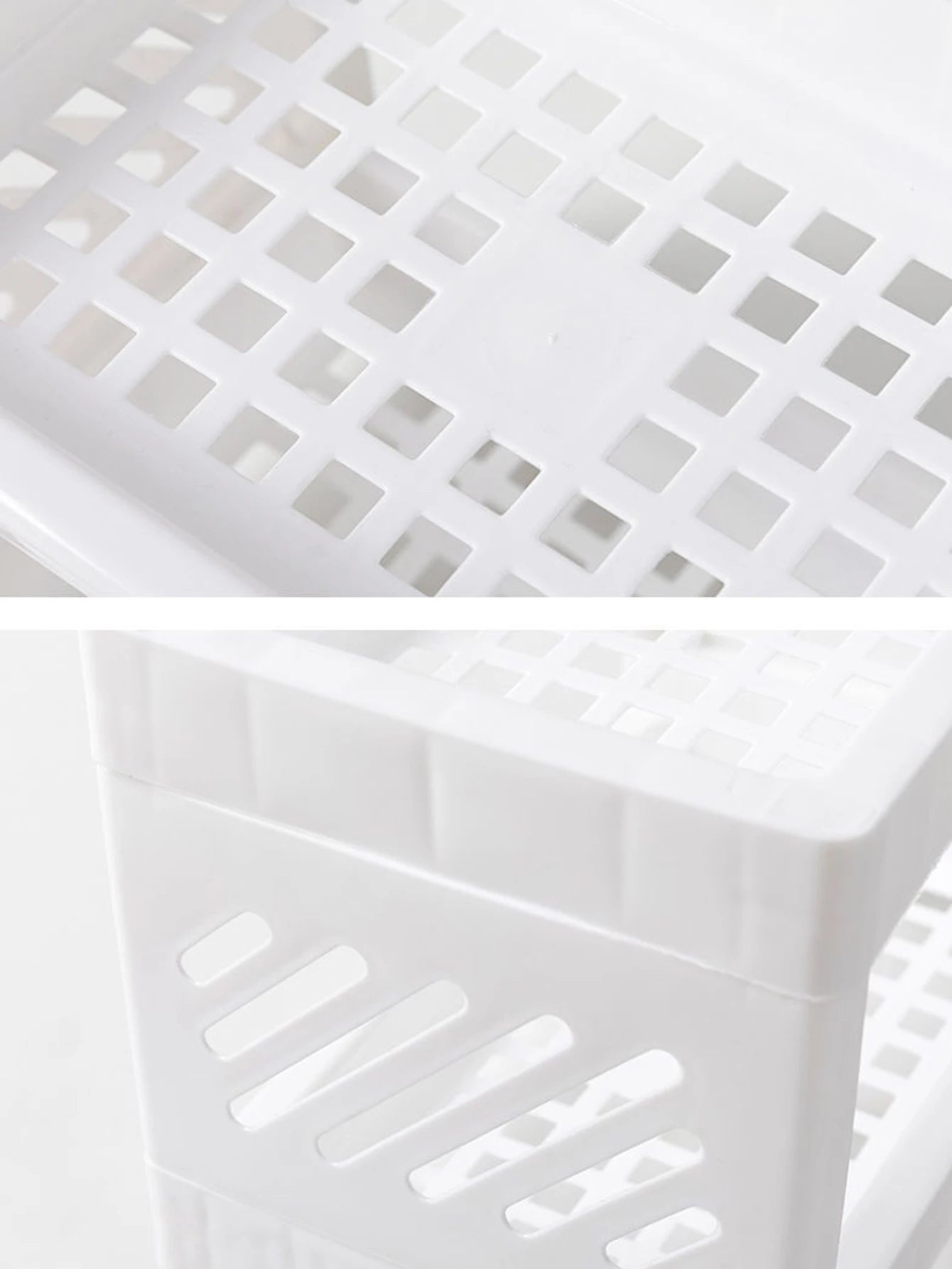 Rangement de Bureau Double Couche Blanc