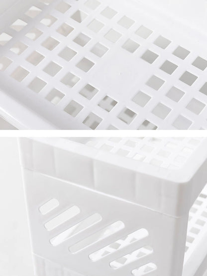 Rangement de Bureau Double Couche Blanc