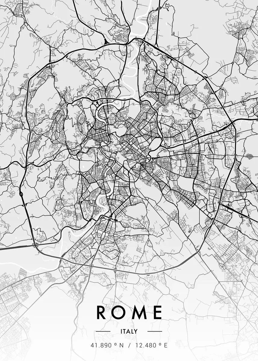 Poster Carte de Ville Noir et Blanc Paris New York — vue 8