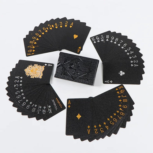 Jeu de Cartes Poker Noir & Or Étanche — vue 2