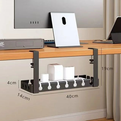Support de Câbles Bureau Sous Table Sans Perçage