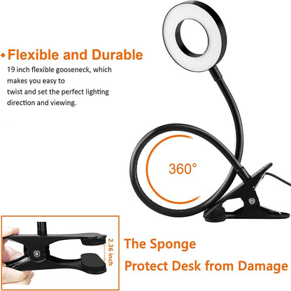 Lampe de Bureau LED 48 LEDs Flexible avec Pinces