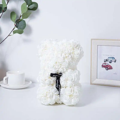 Ours en Rose Éternelle 25 cm Cadeau Romantique — vue 6