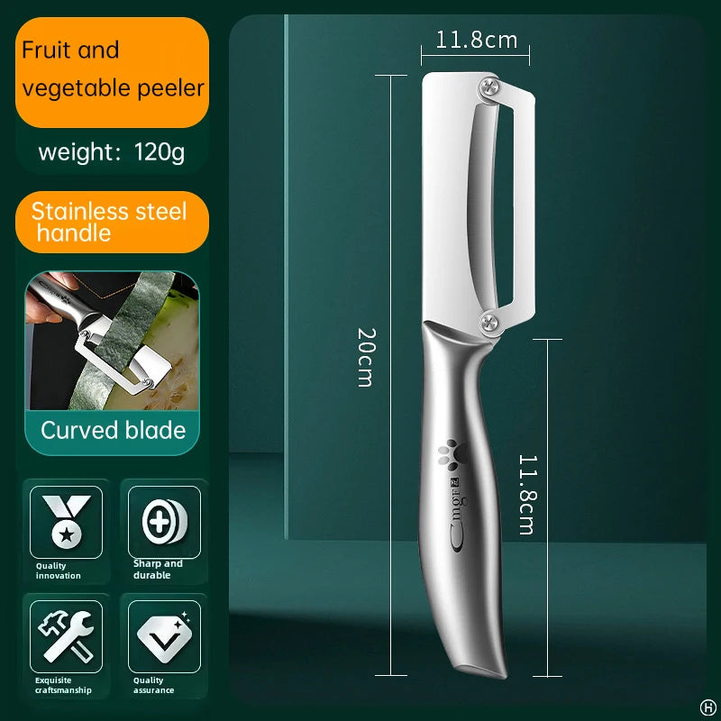 Éplucheur Inox à Poignée en Bois Ergonomique — vue 8