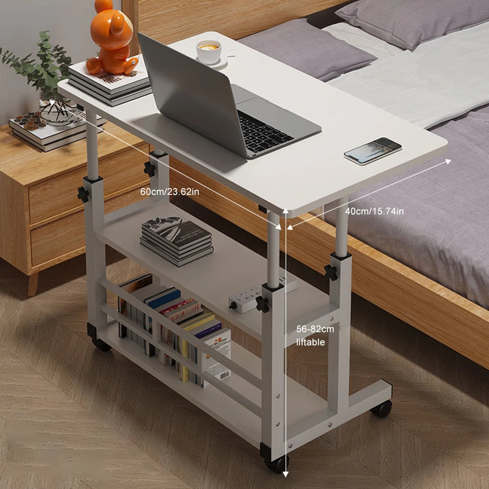 Bureau Mobile Ajustable à Hauteur Portable avec Roues