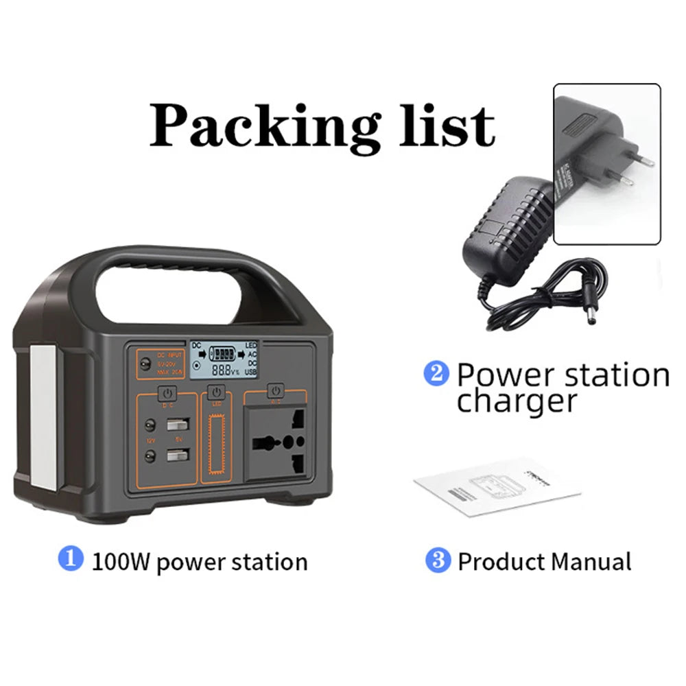 Station d'Énergie Solaire Portable 100 W Camping — vue 9