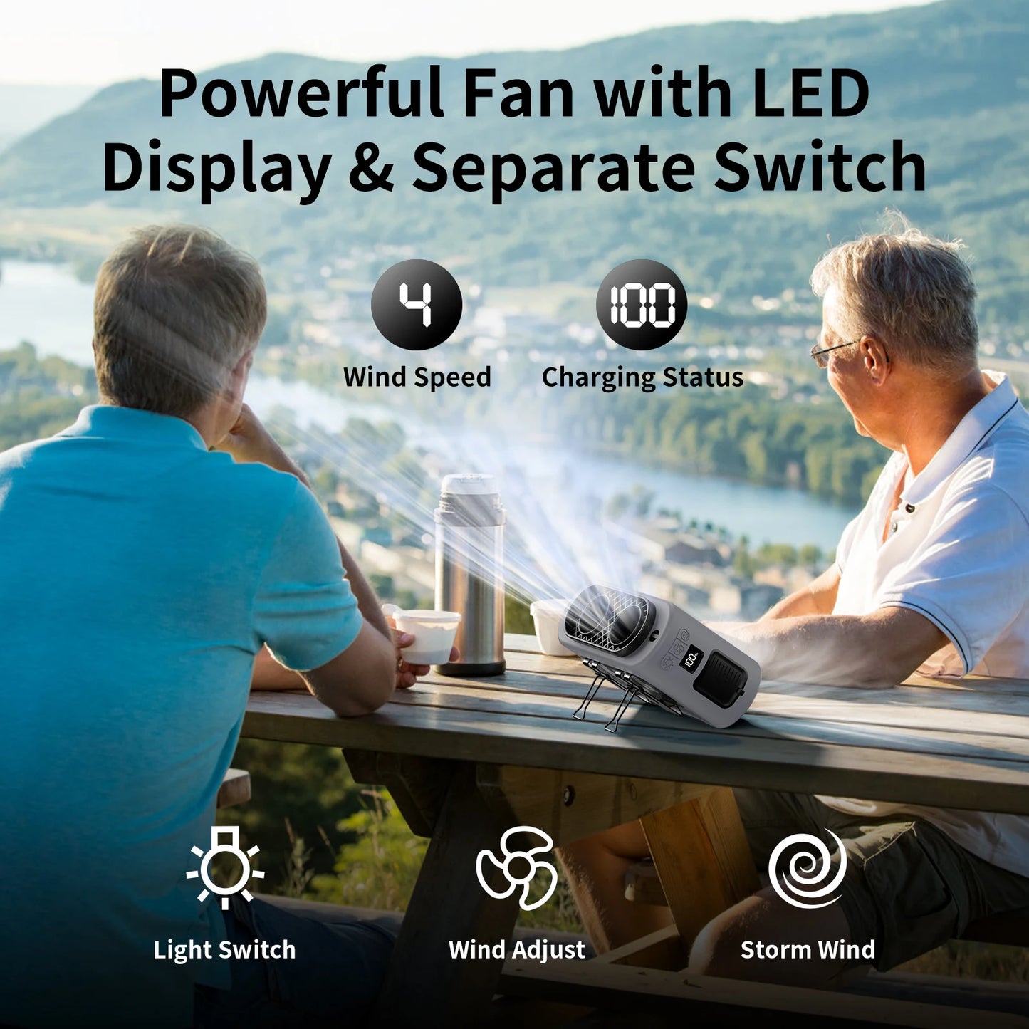 Ventilateur Portable Suspendu Grande Autonomie — vue 5