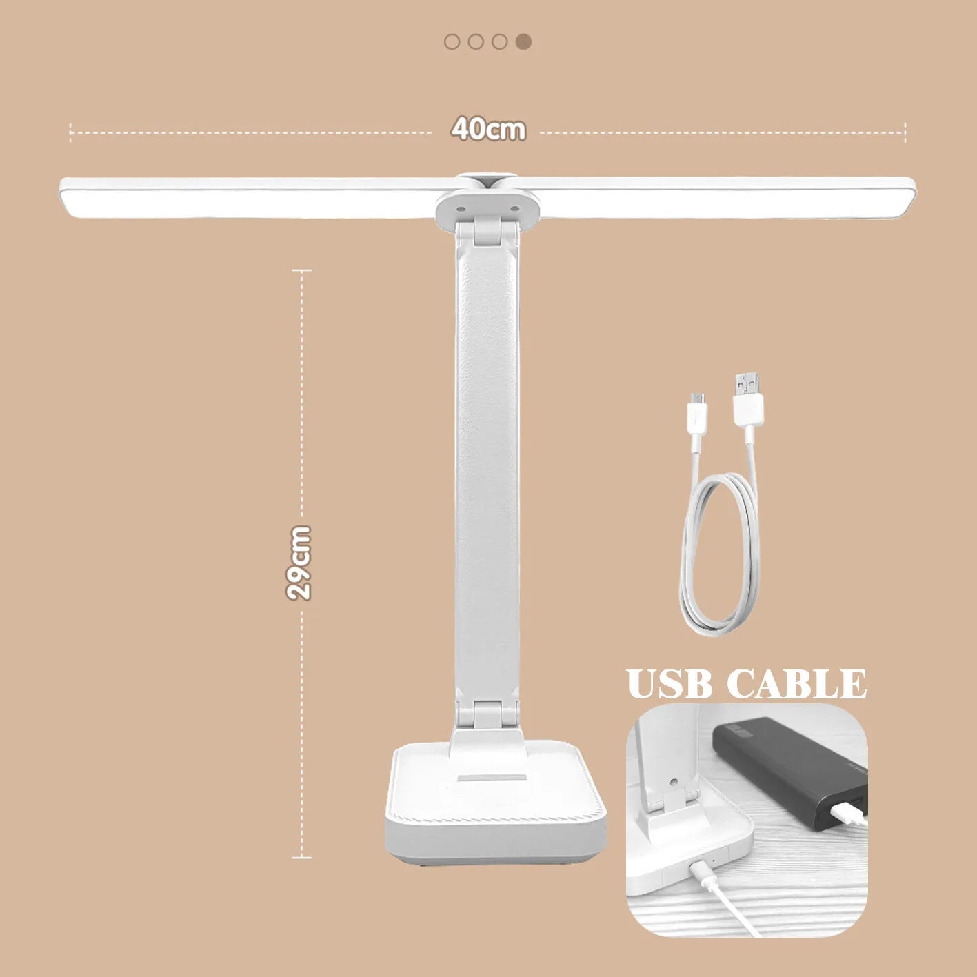 Lampe de Bureau USB Rechargeable Dimmable