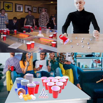Jeu de 12 Balles et 12 Gobelets de Bière Pong