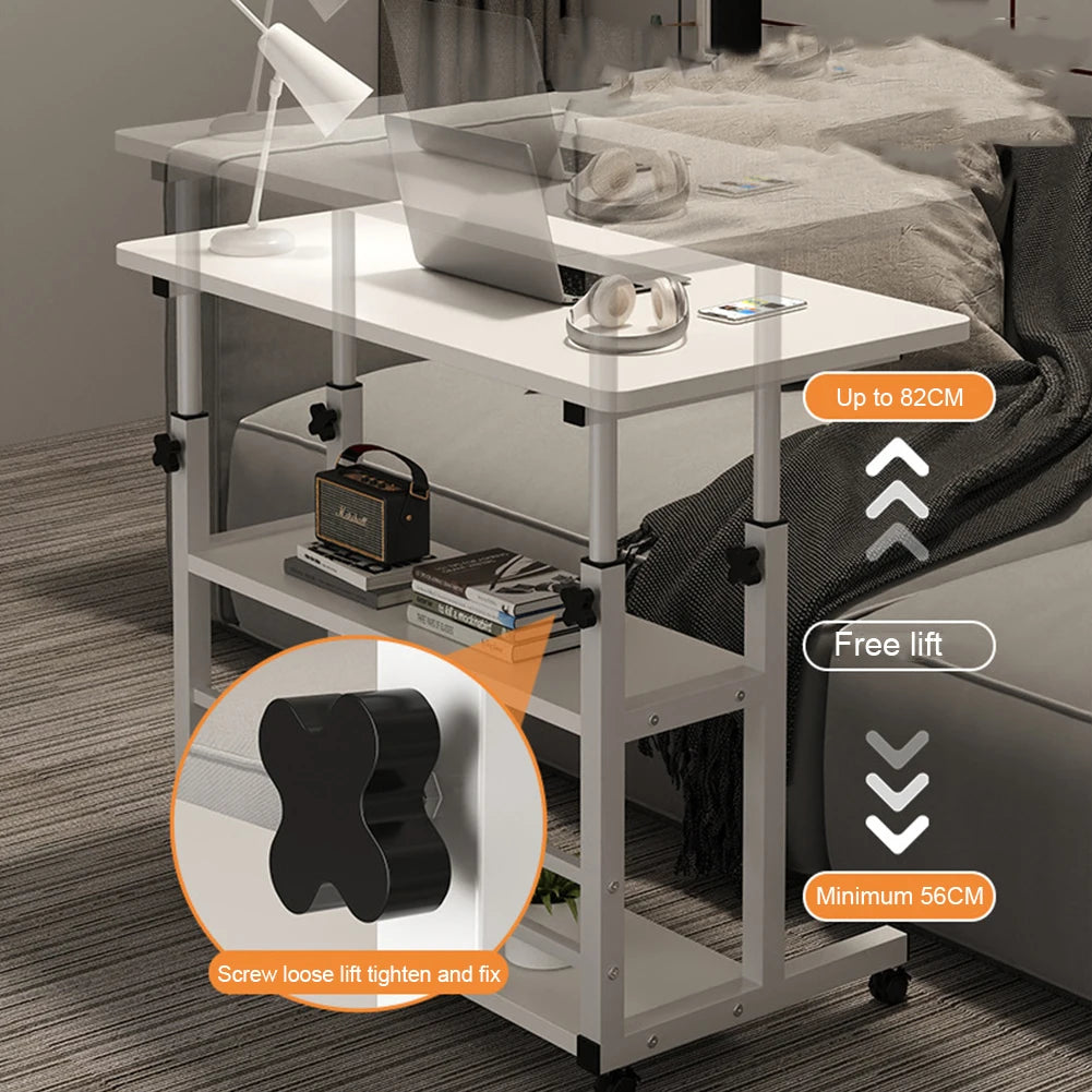 Bureau Mobile Ajustable à Hauteur Portable avec Roues