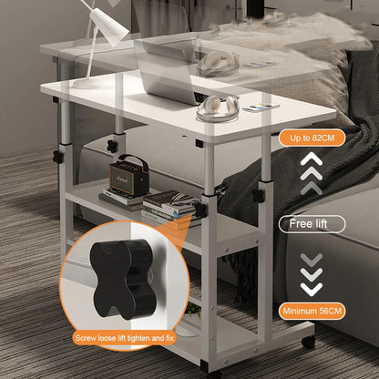 Bureau Mobile Ajustable à Hauteur Portable avec Roues